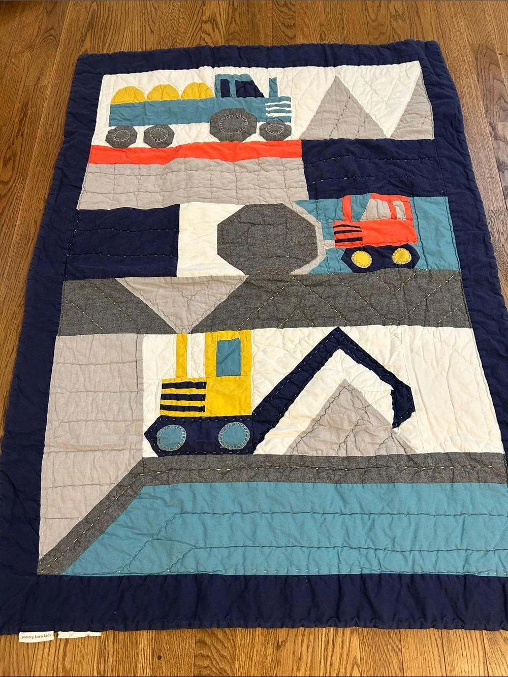 Pottery Barn Kids Jax Construction Quilt, Toddler/Crib